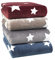 BaSaTex Sterne Flausch Spannbettlaken Winter Plüsch Nicky-Teddy Cashmere-Touch Spannbetttuch | 180x200-200x200 cm | Farbe: Taupe