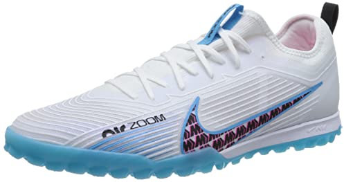 NIKE Men's Mercurial Zoom Vapor 15 Pro Tf Sneaker, White Baltic Blue Pink Blast, 8.5 UK