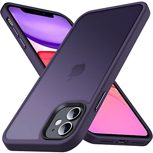 Anqrp Zero Seriesr Kompatibel mit iPhone 11 Hülle, Minimalistische Transluzente Matte Schutzhülle, Military Grade Handyhülle für iPhone 11 mit Flüssig Silikon 6,1 Zoll, Dunkelviolett