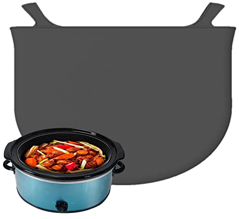 BAOK Slow Cooker Liner, 4 Stück | Auslaufsicherer Silikon-Trenner für Slow Cooker, 6-7QT, Edelstahlfarbe, 23,7 Liter Fassungsvermögen