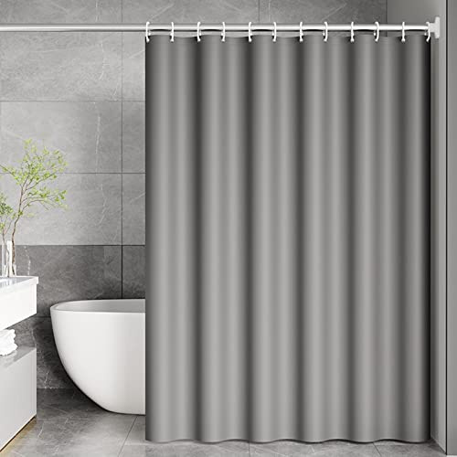 Gualiy Rideau Douche 80x180cm, Rideaux de Douche Couleur Unie Rideau Douche Lavable Gris Rideau Douche Salon