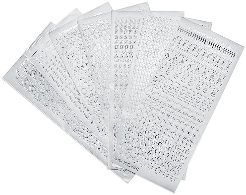 Wachsbuchstaben für Kerzen, 7 Blatt Wachsbuchstaben Aufkleber Set, Silber Buchstaben Alphabet & Zahlen Klebebuchstaben Kerze Selbstklebende, für Scrapbook Kommunion Weihnachten Taufe
