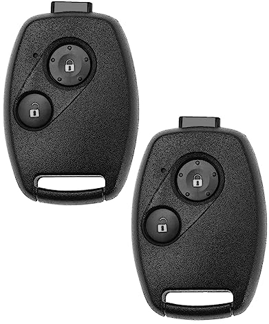 EMSea 2 Sätze Auto Schlüsselhülle Fernbedienung Schlüsselgehäuse 2 Tasten Kompatibel mit Honda Civic Jazz CRV Insight Record Fit Frv, Schwarz