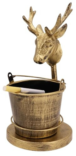 CheurYae Eimer Aschenbecher, Vintage Eisen Aschenbecher mit Deckel, Creative Metal Crafts Ornaments Festliche Geschenke, Das beste Geschenk für Männer (Hirsche)