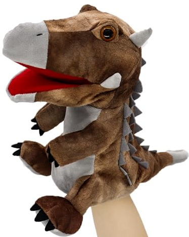 lilizzhoumax Ankylosaurus Dinosaurier Kuscheltier, Simuliertes Tier Dinosaurier Handpuppe aus Plüsch, Kawaii Niedliches Rollenspiel, interaktives Früherziehungsspielzeug für Kinder