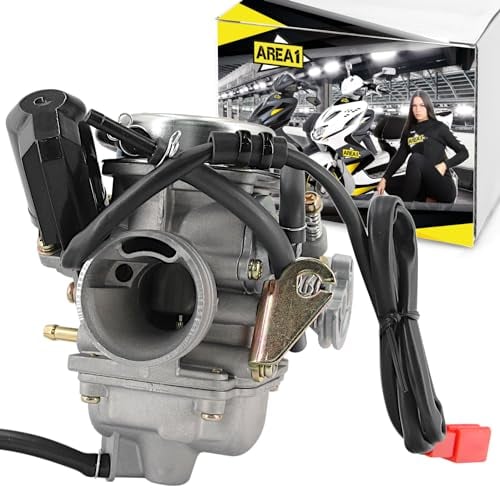 Area1 Ersatz Vergaser 24mm für China 4 Takt Motoren 125/150 ccm. Kompatibel mit RS Flex-Tech Vanguard Zhej Qinqui Sonik Wangye