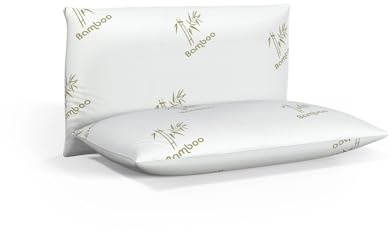 HOME STILL Memory Foam Kopfkissen,2er Pack, 70x40x12 cm, Bambus Design, Mikrofaser Bezug, Nackenstütze, ergonomisch, atmungsaktiv, maschinenwaschbar, trocknergeeignet