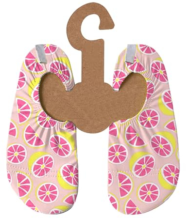 Slipstop Zapatos de Playa para niños, Antideslizantes, protección Solar UPF 50+, Pomelo, 24/26 EU