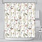 AIBIIN Rideau de douche 180 x 180 cm motif floral oiseau plante herbe rideau de salle de bain durable imperméable polyester avec 12 crochets