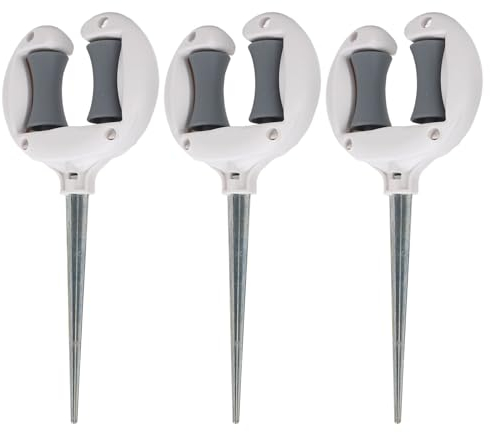 Zerodis Gartenschlauch-Führungsspieß, Rostfreier, Robuster Metallpfahl aus Zink, Robuster Drehverschluss, Hält den Gartenschlauch Zum Pflanzenschutz von Blumenbeeten Fern