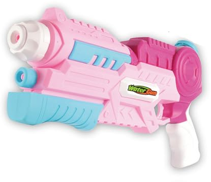 Pistola ad acqua, giocattolo, pistola a spruzzo ad acqua, 1000 ml, con portata di 10 metri, per attività all'aperto, bambini e adulti, piscina da spiaggia, giocattolo acquatico, rosa