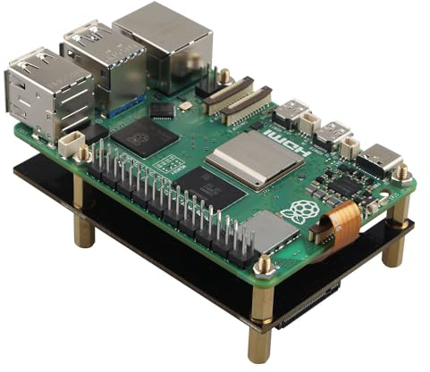 ZDE ZP517B PCIe to M.2 Key M NVMe HAT SSD Hard Drive Adapter Board Pip PCIe Peripheral Board for Raspberry Pi 5 Compatible with M.2 SSD 2230 2242 2260 2280