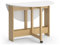 Vicco Esstisch Rondo, ausziehbarer Esszimmertisch, Goldkraft Eiche/Weiß, 100 x 100 cm ausklappbar