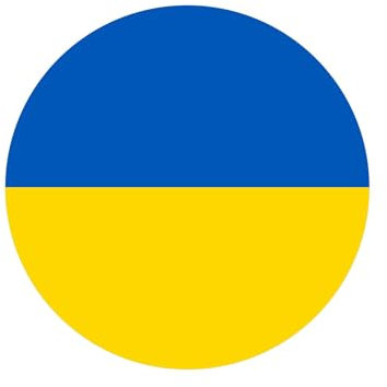 Ukraine Aufkleber 5cm Rund Flagge Fahne Runde Vinyl Stickers EM WM