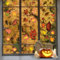 AUAUY Adesivi Finestra Autunno Thanksgiving, 9 Fogli 96 PZ Foglie d'acero Vetrofanie Per l'autunno Ringraziamento Decorazioni, PVC Elettricità Statica Autoadesivi Finestre Sticker, Decori Casa Festa