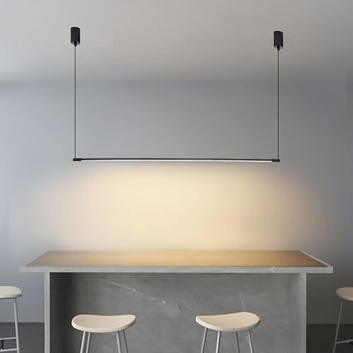 GZZBMY 140CM Höhenverstellbar Hängelampe LED Dimmbare Hängeleuchte Modern Esszimmer Pendelleuchte Esstisch Dimmbar Memory 2700K/4500K/6500K 3 Farben für Esszimmer Wohnzimmer (Warmes Licht,80CM)