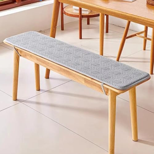 AmphaDeco Outdoor Bankauflage Stuhlkissen Bankkissen, Waschbar rutschfeste Sitzkissen Gartenbank, Sitzpolster für Bürostuhl Indoor Terrasse,Grey b,30x100cm