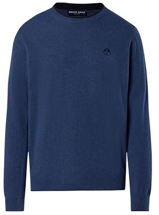 NORTH SAILS Maglione Uomo in Misto Cashmere con Girocollo e Logo Ricamato