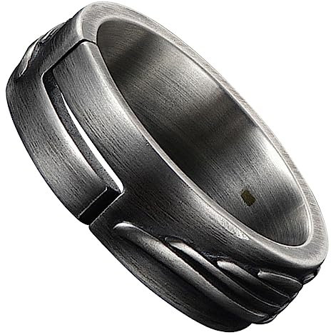 Basketball Anhänger Ring für Männer aus Metall Silber Halloween Party