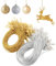 SYEYCW 200 Pezzi Cordino Natalizio, Corda per Appendini per Ornamenti di Natale, per Appendere Palle di Natale, Etichetta Regalo, Cartellino, Decorazione Dell'Albero di Natale, Oro, Argento