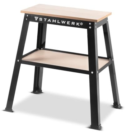 STAHLWERK Universal-Maschinenständer UM-10 ST mit 225 kg Tragkraft 82 x 58 x 82 cm verstellbarer Maschinentisch | Maschinenuntergestell | Werktisch | Werkbank | Werkstatttisch