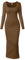 OQQ Women’s Dress Long Sleeve Square Neck Bodycon Fit Seamless Ribbed Casual Loungewear Maxi Dress Coffee