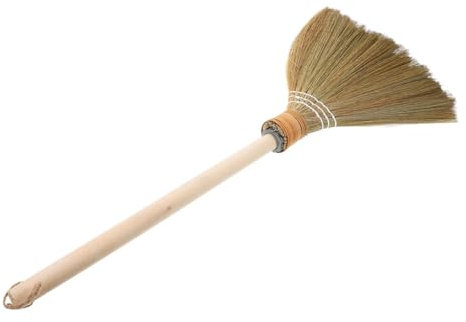 minkissy Sweeping Brush with Handle Wooden Indoor Outdoor Cleaning Sweeping Brooms for Kitchen Bedroom