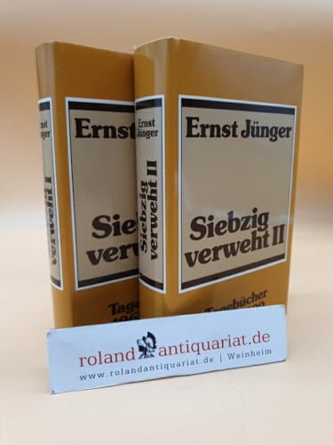 Ernst Jünger Siebzig verweht: Band 1: Tagebücher 1965 - 1970 und Band 2: 1971 - 1980 (2 Bände)