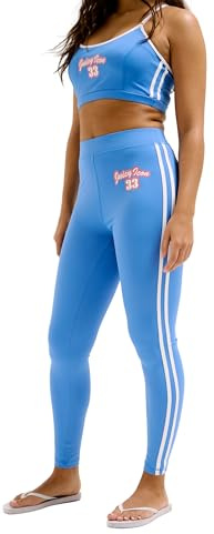 Juicy Couture Damen Leggings Icon Leggings High Waist Trainingshose für Sport Freizeit Fitness mit Kordelzug in Versch. Farben