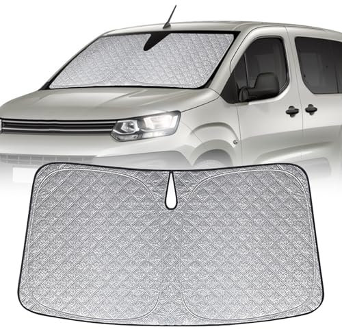 Pare-Soleil pour Pare-Brise Remplacement pour Citroen Berlingo K9 2018-2024, Pliable Pare-Soleil pour Pare-Brise de Voiture, Bloque 99% des Rayons UV et Maintient Votre Véhicule au Frais