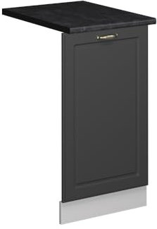 Vicco Panel Frontal del lavavajillas Fame-Line, Antracita-Oro Landhaus, 45 cm, ET Antracita