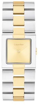 Calvin Klein Zwei-Zeiger-Quarzwerk-Uhr für Damen Kollektion CK Meridian mit Zweifarbiges Edelstahlarmband - 25100115