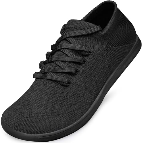 Raoendis Women Barefoot Shoes Wide Toe Box Trainers, Minimalist Wide fit Trainers Comfortable Walking Sneakers for Trail Running Fitness