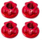 M10 Track Wheel Nut Kit, 4 Pcs Lightweight Screws for Mountain and Folding Bike Hubs (Red)