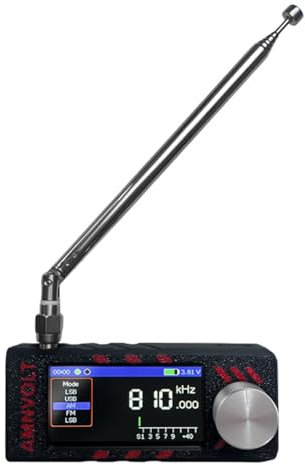 AZURAOKEY SI4732 Radio 0,5-108 MHz LSB USB AM FM FM/AM Radio mit 1,9 Zoll IPS Bildschirm, HF SW MW VHF Tragbarer Allband-Radiosender, Full-Bands DSP SDR Radios Receiver