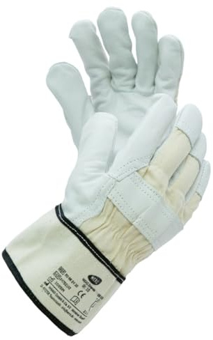 WERO Orlando Lederhandschuhe 10 Paar, Gr. 11 | Rindnarbenleder-Arbeitshandschuhe mit Fütterung, robust, wärmeisolierend, langlebig, für Bau, Industrie & Handwerk