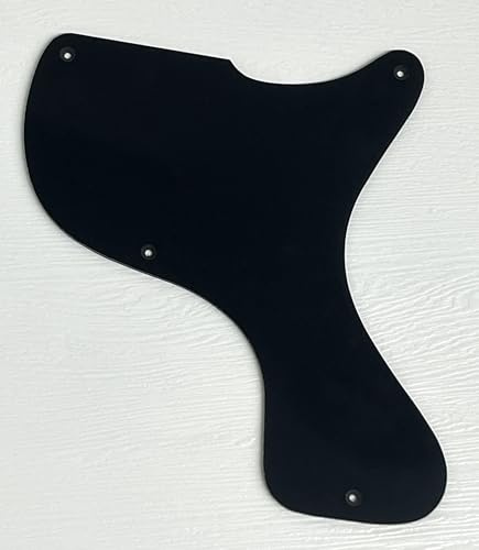 Pickguard kompatibel für Gibson Les Paul Junior 1958 DC Style Gitarre (1-lagig, schwarz, 2 mm)