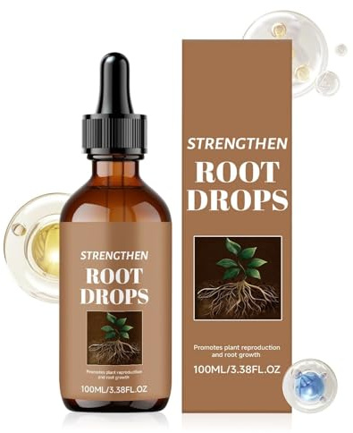 Root Growth Drops, Plant Support Supplement, 100ml Liquid Root Booster with Nourishing Feature, Garden Fertilizer Solution, Hydroponic Plant Aid with Design, Indoor Outdoor Use for Bonsai Orchid