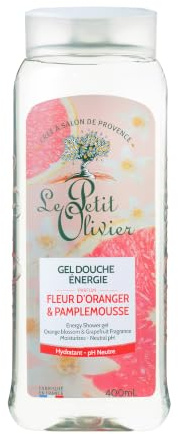 LE PETIT OLIVIER - Gel Douche Énergie - Parfum Pamplemousse & Fleur d'Oranger - Hydratant & PH Neutre Pour la Peau - Testé Dermatologiquement - Hydratant d'Origine Naturelle Fabriqué en France - 400ml