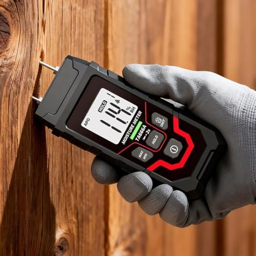 Igrometro digitale TA666A per legno e muratura con display a quattro cifre e sistema LED a colori