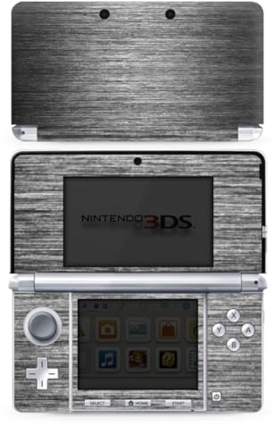 DeinDesign Skin kompatibel mit Nintendo 3 DS Folie Sticker Metallic Look Metal Anthrazit