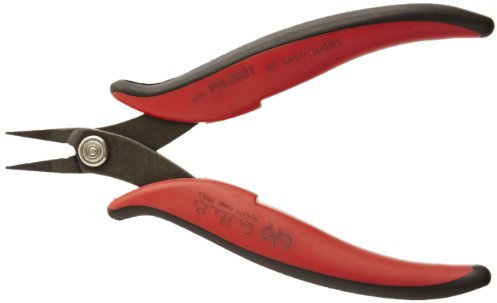 Hakko CHP PN-2001 General Purpose Short-Nose Pliers, Pointed Nose, Serrated Jaws, 20mm Jaw Length, 1.2mm Nose Width, 3mm Thick Steel by Hakko