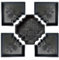 @tec Betonform Schalungsform Gießform Polypropylen (Kunststoff) - Terrassenplatte/Gehwegplatte - französische Lilie Orient - SET bestehend aus 5 Formen