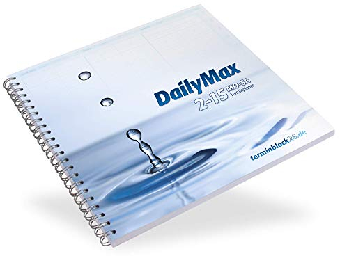 DailyMax 2/15 Terminplaner Praxisplaner - 2 Spalten pro Tag, 7-20 Uhr im 15-Minuten-Takt Montag-Samstag, Wochenplaner für Praxis, Studio, Salon und Klinik …