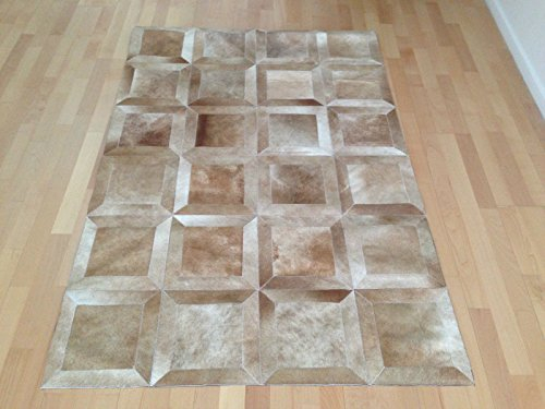 Vip-leather NEU KUHFELL Patchwork Teppich (120 cm x 180 cm)
