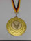 Birsppy 10 Stück Medaillen aus Metall 50mm - mit einem Emblem Bowling - Bowlen Logo - inkl. Medaillen Band - Farbe: Gold - (e237)