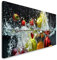 Paul Sinus Art GmbH Obst und Gemüse in Wasser 120x 50cm Panorama Leinwand Bild XXL Format Wandbilder Wohnzimmer Wohnung Deko Kunstdrucke