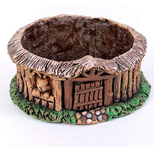 ZNKZJ Sukkulente Pflanzer Pflanzentöpfe, Kreative Karikatur Süße Kaninchen Kaktus Blumen Topf, Einfache Imitation Baumwurzel Blume Pflanze Bonsai Topf Hausgarten Schreibtisch Dekor,A