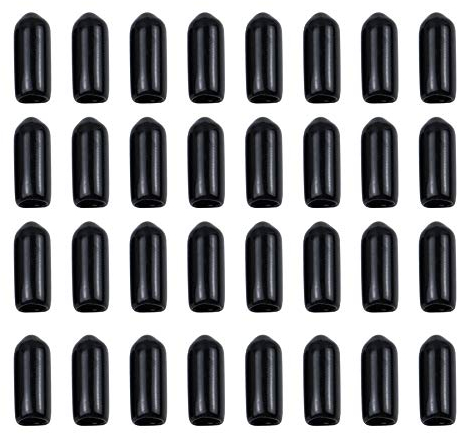 AUEAR, Airbrush-Flaschenverschlüsse, Siphon-Flaschenadapter, Likörauslauf-Abdeckungen verhindern Farbspritzer, Schwarz, 30 Stück