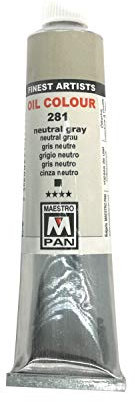 Pintura al óleo para artistas 84 colores Pintura profesional Maestro Pan Tubo de 45 ml (Gris Neutro)